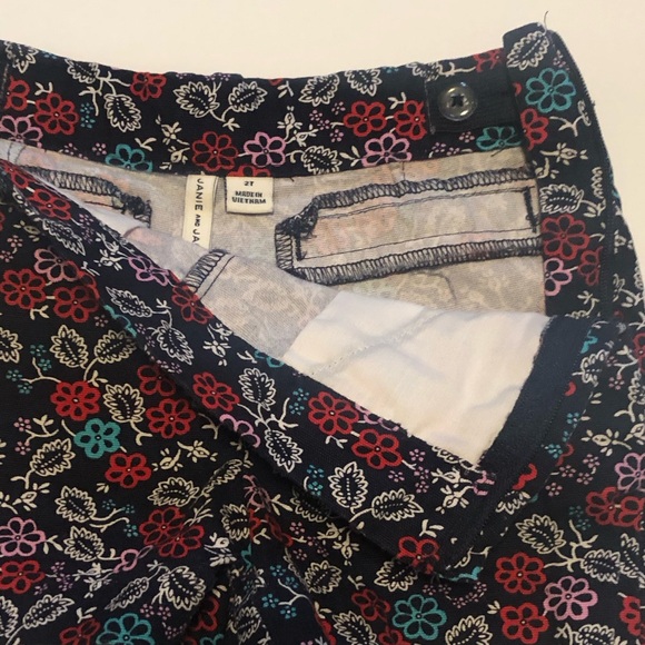 Janie and Jack Merchant Marine Floral Canvas Adjustable Waist Shorts Size 2T - Picture 8 of 11